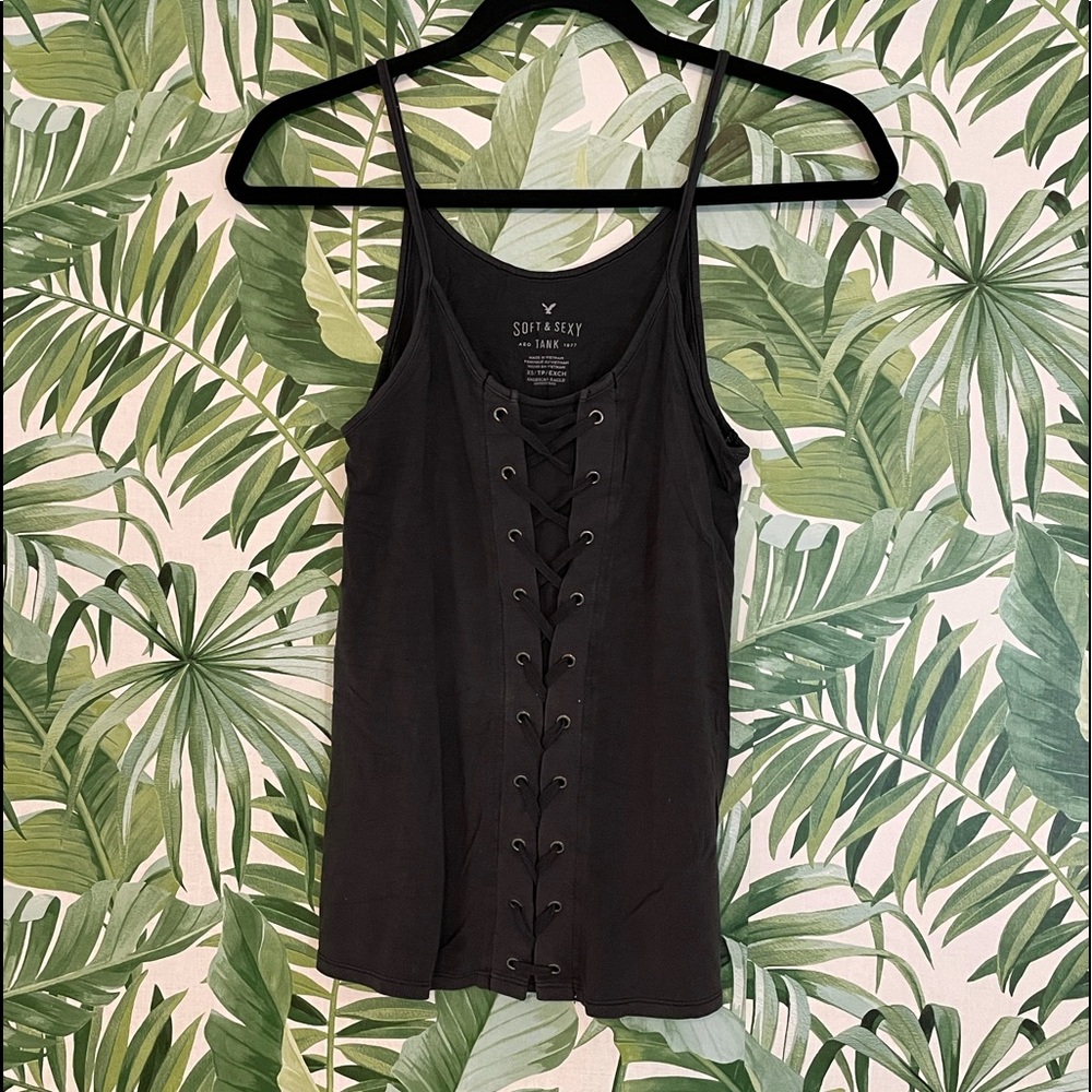 Gray American eagle soft and sexy tank